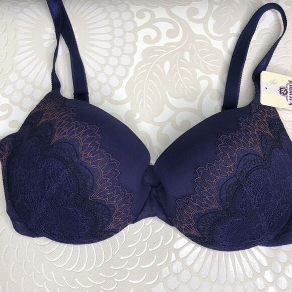 NWT. B.Temptd by Wacoal Lace Push Up Purple, 32DDD - Picture 1 of 7